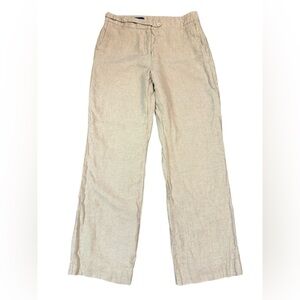 Faconnable Lined Linen Tweed Print Trousers Size 8
